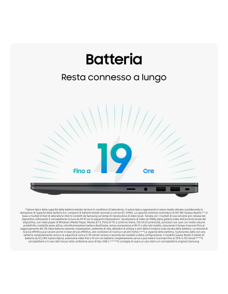 Samsung Galaxy Book5 Intel Core Ultra 7 255U Computer portatile 39,6 cm (15.6") Full HD 32 GB LPDDR5x-SDRAM 1 TB SSD Wi-Fi 6 (80
