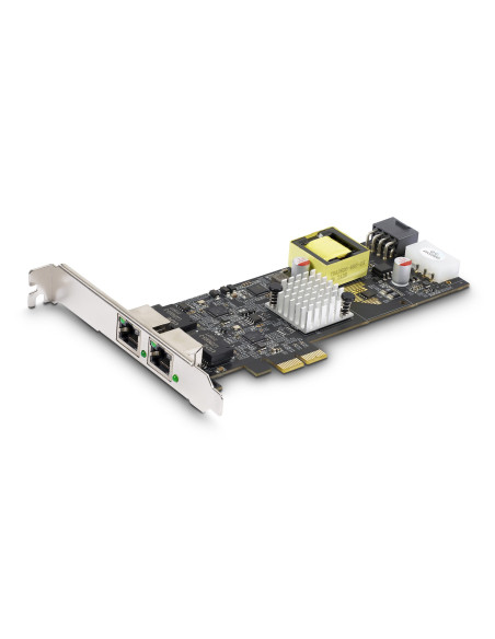 StarTech.com Scheda di Rete PoE NBASE-T a 2 Porte da 2,5 Gb, NIC Multi-Gigabit 802.3af/at PoE+, 2x Intel I225-V. Interfaccia LAN