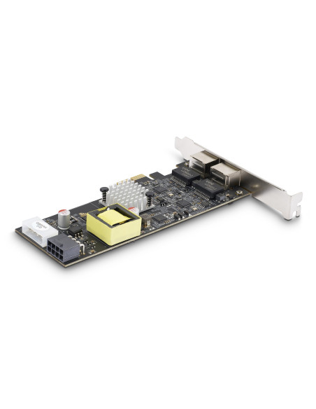StarTech.com Scheda di Rete PoE NBASE-T a 2 Porte da 2,5 Gb, NIC Multi-Gigabit 802.3af/at PoE+, 2x Intel I225-V. Interfaccia LAN