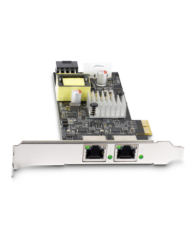 StarTech.com Scheda di Rete PoE NBASE-T a 2 Porte da 2,5 Gb, NIC Multi-Gigabit 802.3af/at PoE+, 2x Intel I225-V. Interfaccia LAN
