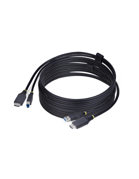 StarTech.com Cavo KVM HDMI e USB 5Gbps da 3m, Cavo Combinato HDMI 2.0 4K 60Hz e USB-A 3.0 per Switch KVM