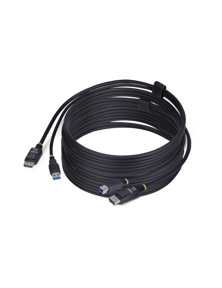 StarTech.com Cavo KVM DisplayPort e USB 5Gbps da 3m, Cavo Combinato DP 1.2 4K 60Hz e USB-A 3.0 per Switch KVM