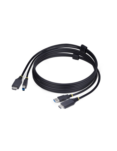 StarTech.com Cavo KVM HDMI e USB 5Gbps da 1,8m, Cavo Combinato HDMI 2.0 4K 60Hz e USB-A 3.0 per Switch KVM