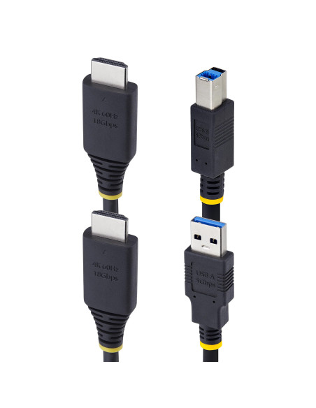 StarTech.com Cavo KVM HDMI e USB 5Gbps da 1,8m, Cavo Combinato HDMI 2.0 4K 60Hz e USB-A 3.0 per Switch KVM
