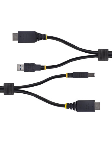 StarTech.com Cavo KVM HDMI e USB 5Gbps da 1,8m, Cavo Combinato HDMI 2.0 4K 60Hz e USB-A 3.0 per Switch KVM