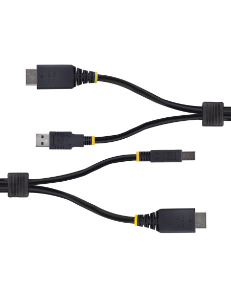 StarTech.com Cavo KVM HDMI e USB 5Gbps da 1,8m, Cavo Combinato HDMI 2.0 4K 60Hz e USB-A 3.0 per Switch KVM