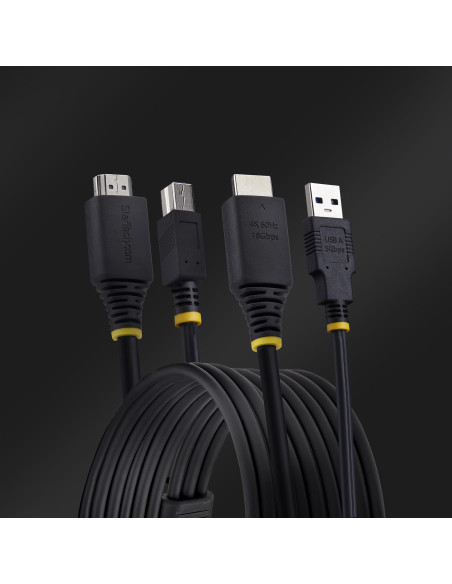 StarTech.com Cavo KVM HDMI e USB 5Gbps da 1,8m, Cavo Combinato HDMI 2.0 4K 60Hz e USB-A 3.0 per Switch KVM