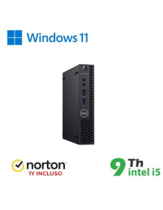 PC DELL RINOVO REFURBISHED Optiplex 3070-5070M RN45534312 MINI i5-9x00 16GB SSD NEW 512GB W11P + NORTON