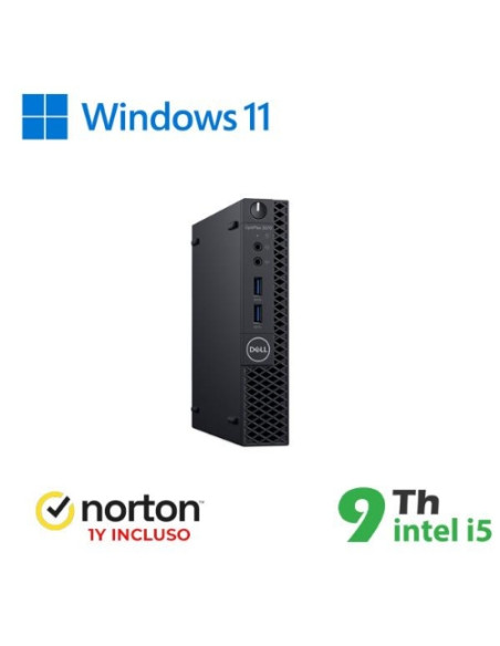 PC DELL RINOVO REFURBISHED Optiplex 3070-5070M RN45534312 MINI i5-9x00 16GB SSD NEW 512GB W11P + NORTON