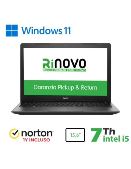 NB DELL RINOVO REFURBISHED Latitude E3590 RN42532313 15.6" i5-7x00U 16GB SSD NEW 256GB NO DVD W11P + NORTON