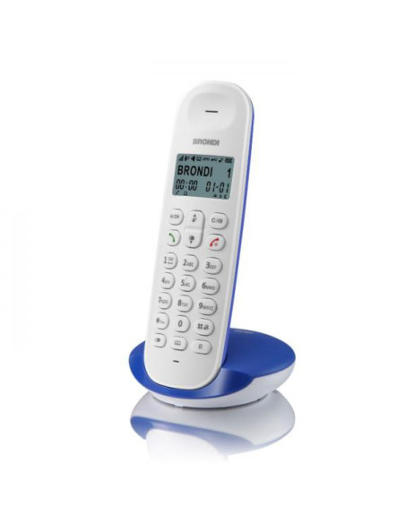 Brondi Lotus Telefono DECT Blu, Bianco