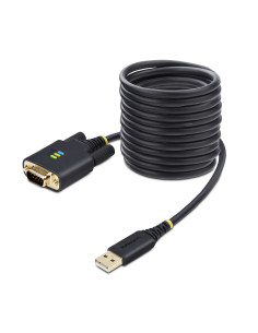 StarTech.com Cavo da USB a seriale da 3 m, ritenzione COM, viti/dadi intercambiabili, adattatore USB-A a DB9 RS232, IC FTDI, pro