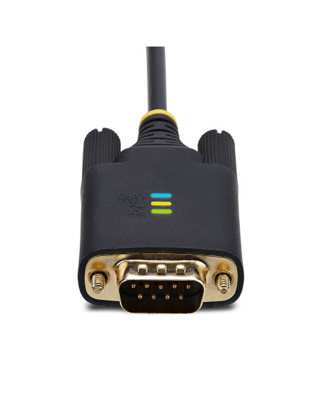 StarTech.com Cavo da USB a seriale da 3 m, ritenzione COM, viti/dadi intercambiabili, adattatore USB-A a DB9 RS232, IC FTDI, pro
