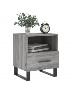 Comodino Grigio Sonoma 40x35x47,5 cm in Legno Multistrato 2