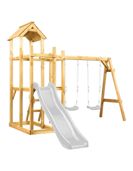 Torre da Gioco 285x120x226,5 cm in Legno di Pino Impregnato