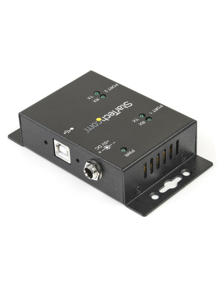 StarTech.com Hub adattatore USB a seriale 2 porte per montaggio a parete con clip per guide DIN