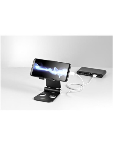 StarTech.com Supporto universale regolabile per smartphone e tablet - Ripiegabile - Nero