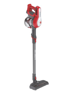 Hoover HF122RH 011 Aspirapolvere elettrica Batteria Secco Tessuto Senza sacchetto 0,9 L 170 W Rosso, Argento