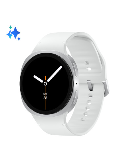 Samsung Galaxy Watch8 (Silver, BT, 40mm), Smartwatch Galaxy AI, allenatore personale, design resistente agli urti, processore 3n