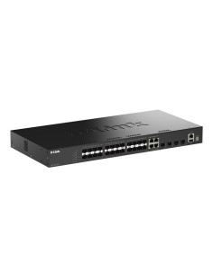 D-LINK SWITCH 28-PORT GIGABIT SFP STACKABLE SMART MANAGED SWITCH WITH 4 X COMBO AND 4 X 10G SFP+ POR