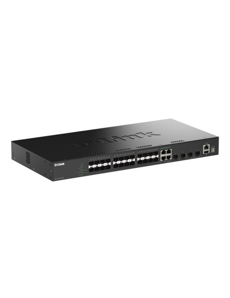 D-LINK SWITCH 28-PORT GIGABIT SFP STACKABLE SMART MANAGED SWITCH WITH 4 X COMBO AND 4 X 10G SFP+ POR