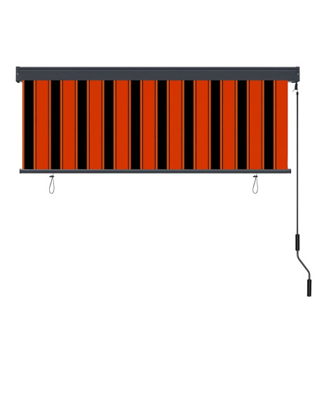 Tenda a Rullo Esterna Arancione e bianco 180 x 250 cm Tessuto