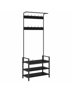 Appendiabiti Rovere nero 75 x 34 x 184 cm Legno multistrato