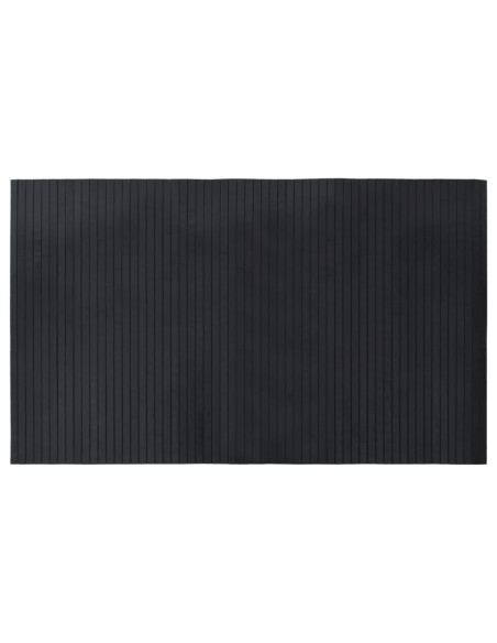 Tappeto Rettangolare Nero 60x100 cm in Bambù