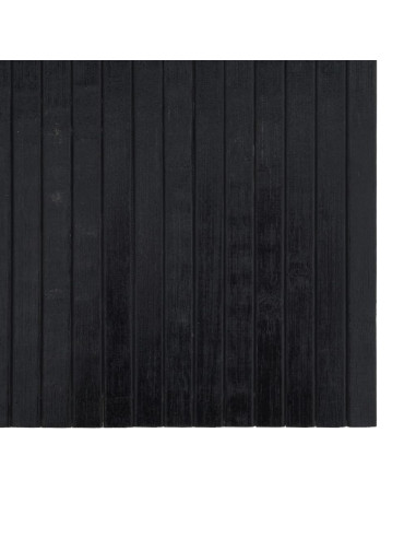Tappeto Rettangolare Nero 60x100 cm in Bambù