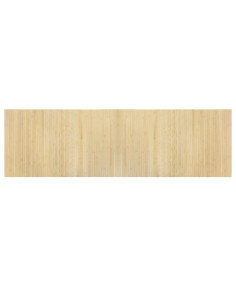 Tappeto Rettangolare Naturale Chiaro 60x200 cm in Bambù