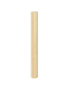 Tappeto Rettangolare Naturale Chiaro 60x200 cm in Bambù 2