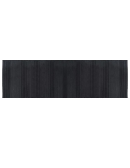 Tappeto Rettangolare Nero 60x200 cm in Bambù