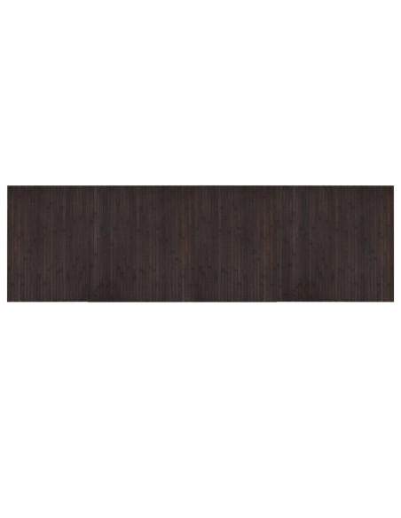 Tappeto Rettangolare Marrone Scuro 60x200 cm in Bambù