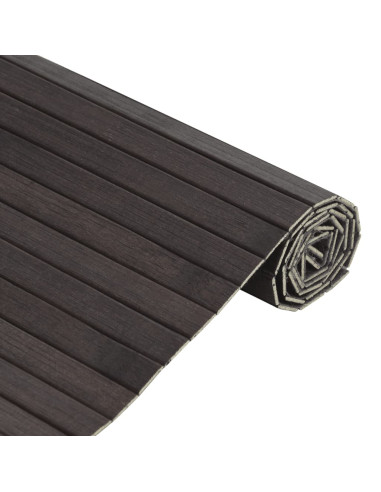 Tappeto Rettangolare Marrone Scuro 60x200 cm in Bambù