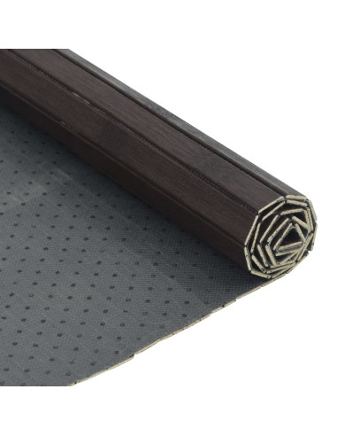 Tappeto Rettangolare Marrone Scuro 60x200 cm in Bambù