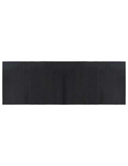 Tappeto Rettangolare Nero 70x200 cm in Bambù