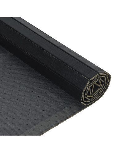 Tappeto Rettangolare Nero 70x200 cm in Bambù