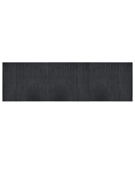 Tappeto Rettangolare Grigio 60x200 cm in Bambù