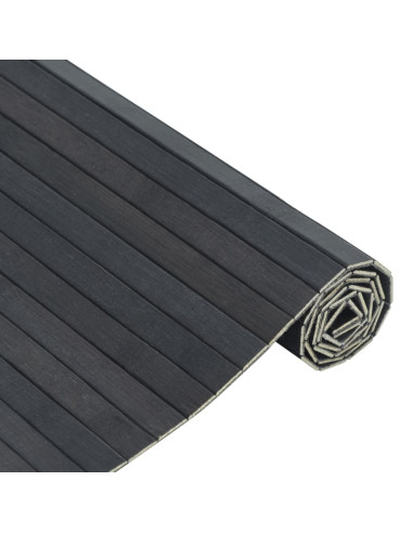 Tappeto Rettangolare Grigio 60x200 cm in Bambù