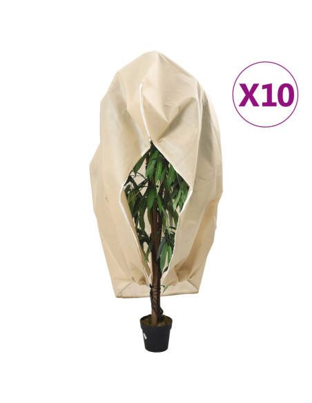 Coperture con Cerniera per Piante 10pz 70 g/m² 1,2x1,8 m