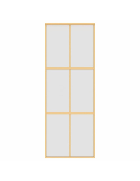 Porta Scorrevole Dorata 76x205 Vetro Smerigliato ESG Alluminio