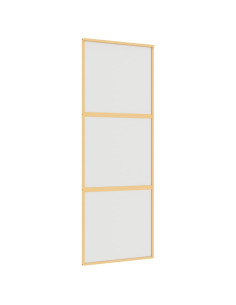 Porta Scorrevole Dorata 76x205 Vetro Smerigliato ESG Alluminio