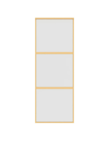 Porta Scorrevole Dorata 76x205 Vetro Smerigliato ESG Alluminio