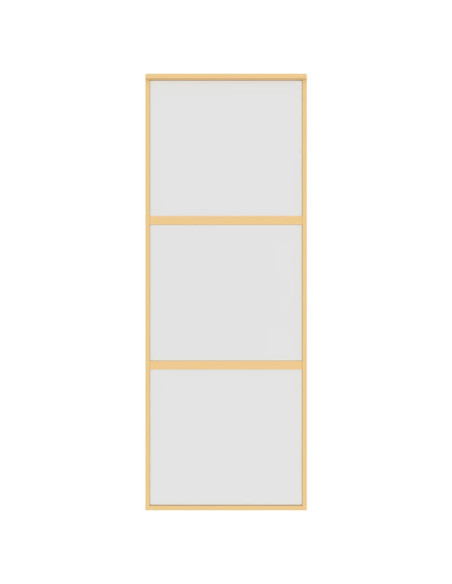 Porta Scorrevole Dorata 76x205 Vetro Smerigliato ESG Alluminio