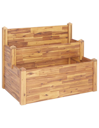Fioriera da Giardino a 2 Livelli 110x75x84cm Massello di Acacia