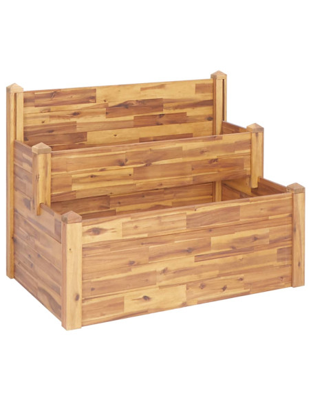 Fioriera da Giardino a 2 Livelli 110x75x84cm Massello di Acacia