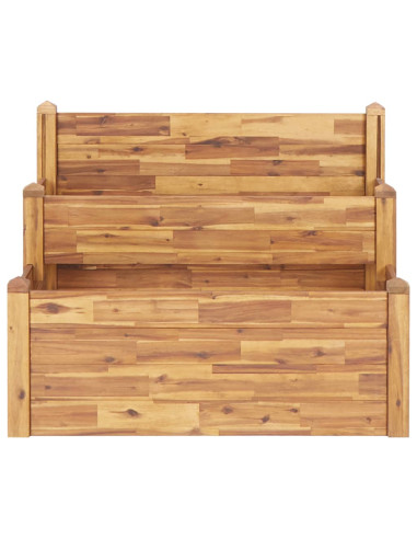Fioriera da Giardino a 2 Livelli 110x75x84cm Massello di Acacia