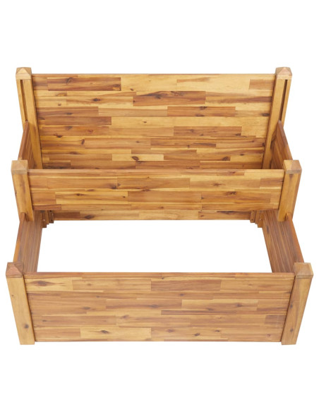 Fioriera da Giardino a 2 Livelli 110x75x84cm Massello di Acacia