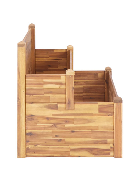 Fioriera da Giardino a 2 Livelli 110x75x84cm Massello di Acacia