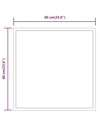 Specchio da Bagno con Luci LED 60x60 cm
